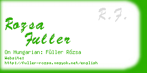 rozsa fuller business card
